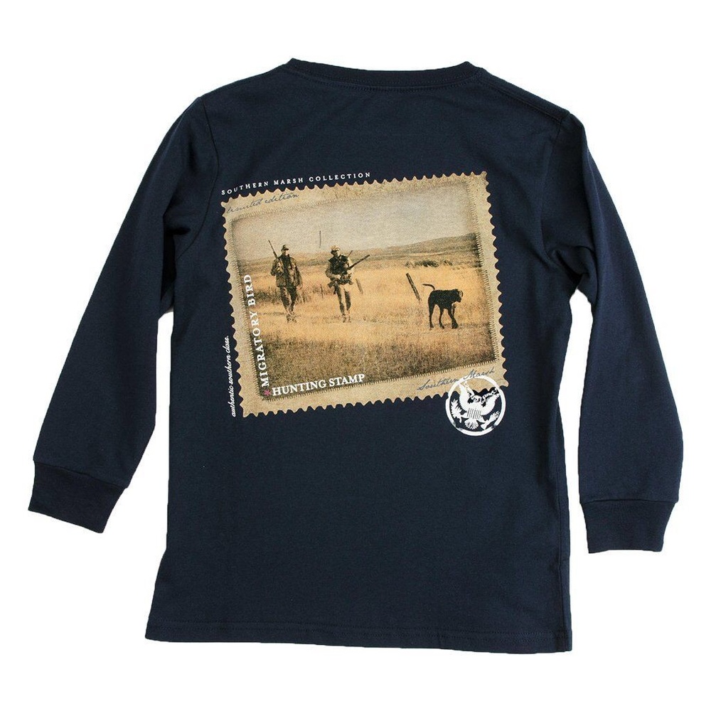 Southern Marsh Navy Blue Long Sleeve Tee Size M